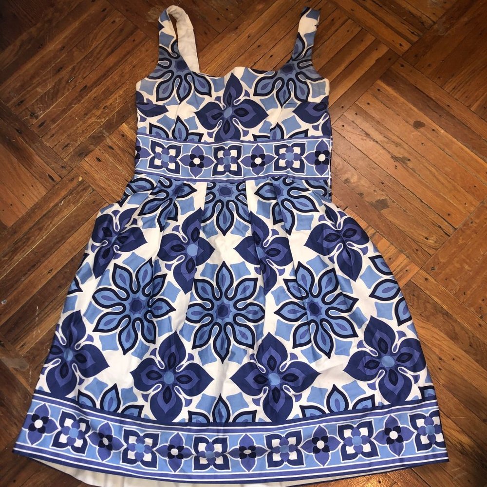 Geometric/flower print dress